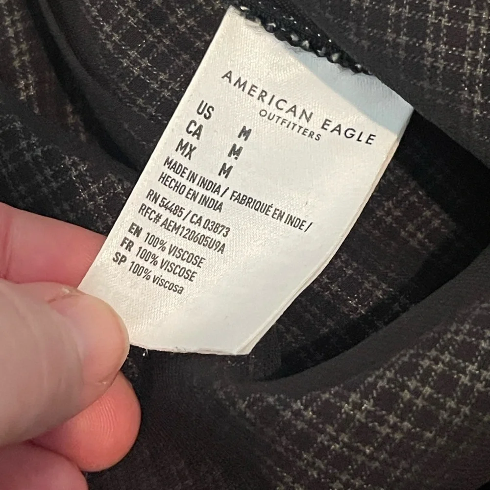 American Eagle NWT micro plaid dark academia preppy skirt